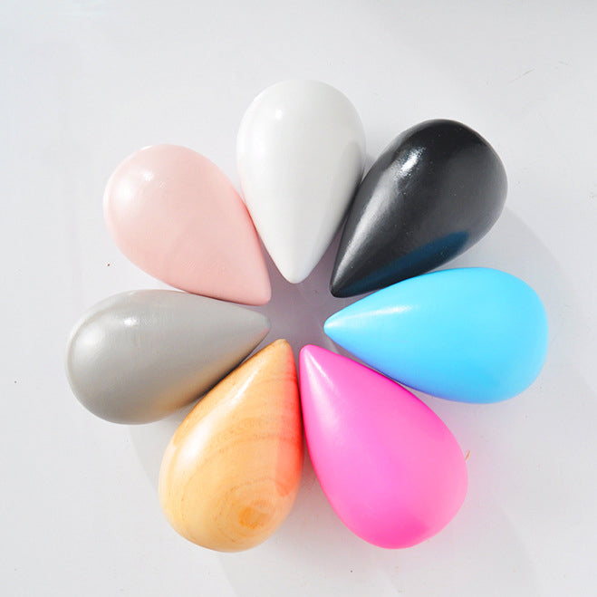 Honana BS-439 Creative Water Droplets Hook Solid Wooden Coat Cap Hooks for Hanging Storage