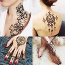 6Pcs Black Brown Henna Tattoo Cream Set Temporary Tattoo Art Ink Stick Stencils with Plastic Nozzle