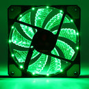 120mm 15pcs LED Light Neon PC Computer Case CPU Cooling Fan Mod Cooler 3Pin 4Pin