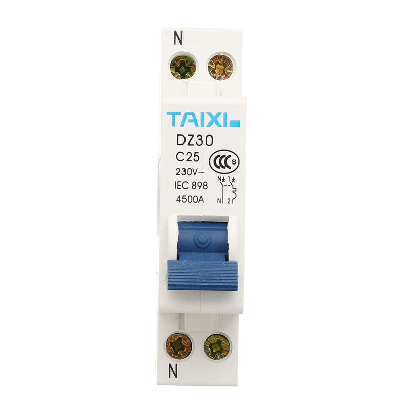 TAIXI DZ30-32 10A/16A/20A/25A 1P+N Miniature Circuit Breaker DPN Air Switch