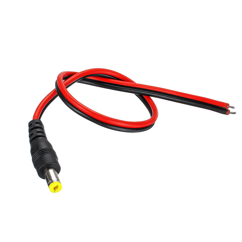 30Pcs Male DC Power Supply Plug Jack Connector Copper Core 5.5x2.5mm Weld-free