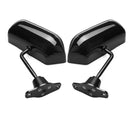 Universal Side Car Mirror Wing Mirror Convex Glass Black (LH+RH) UK-2