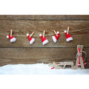 5x7FT Vinyl Christmas Wood Wall Santa Hat Photography Backdrop Background Studio Prop