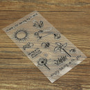 Butterfly Flower Silicone Transparent Clear Stamp DIY Scrapbooking Album Seal 20x11cm