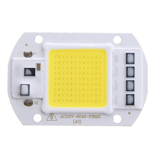 LUSTREON AC110V/220V 20W 30W 50W White/Warm White COB LED Chip 40X60mm for DIY Flood Light