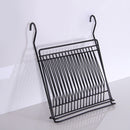 Foldable Kitchen Black Wall Hanging Dish Storage Shelf Organizer Rack Holder NO Drill for Space Saving