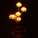 Ladder-Shaped Lotus Candle Holder Butter Lamp Candles Stainless Steel Material For Buddhism Pray Buddhist