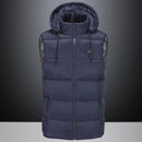 Electric Winter Warm Heated Waistcoat USB Charging Cotton Intelligent Heating Hooded Jacket Clothing