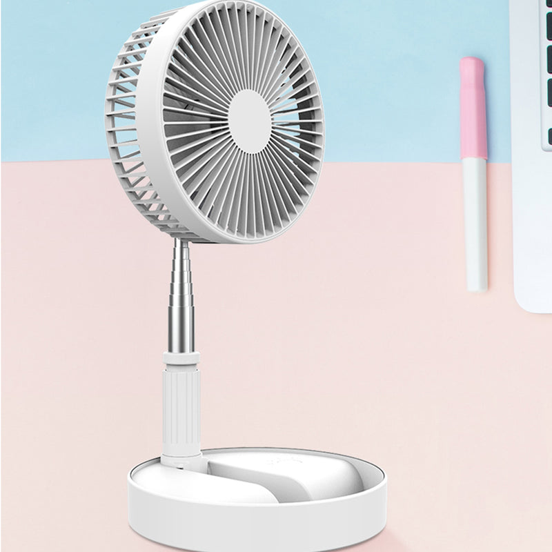 USB Chargable Portable Foldable Telescopic Fan Multi-Function Desktop Air Cooler Adjustable Travel Gadget Air Cooling Fan Gift