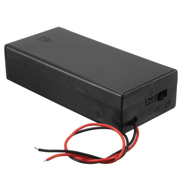 Plastic Battery Holder Storage Box Case Container ON/OFF Switch For 2x18650 Batteries 3.7V