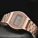 SANDA 406 Digital Watch Men Fashion Stainless Steel Strap Calendar Clock Waterproof Sport Watch