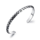 Titanium Steel Stainless Steel Rhomboid Open Male Bracelet