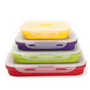 IPRee 4 Size Collapsible Silicone Lunch Boxes Portable Food Storage Kitchen Containers