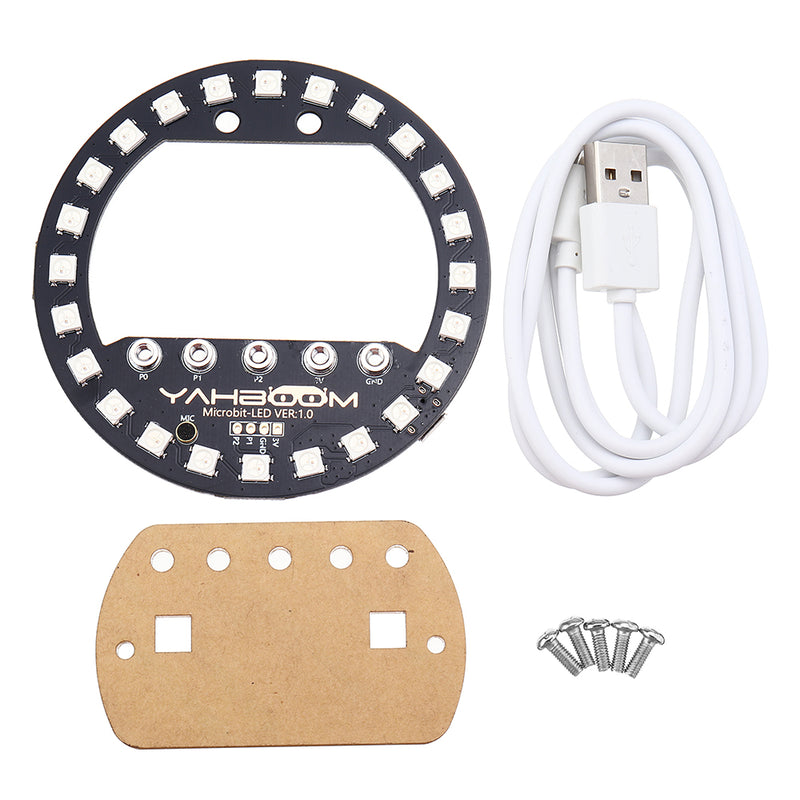 Microbit Light Ring Expansion Board Micro:bit Full Color LED Module RGB Driver Programmable Development Board