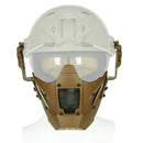 WoSporT MA-95 Module Anti-shock Tactical Half Mask Suitable For AF Helmet Riding
