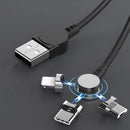 Bakeey 3 In 1 180 Degree Rotating Type C Micro USB 3.5A Fast Charging Rotating Magnetic Data Cable For iPhone 11 Pro XS Huawei P30 Pro Mate 30 Xiaomi Mi9 9Pro S10+ Note10