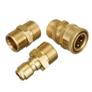 3pcs M22 To 3/8 Quick-Connect Pressure Washer Hose Coupling Pipes Fittings
