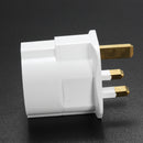 European 2 Pin to UK 3 Pin Plug Adaptor EU Schuko Travel Mains Adapter Max 3250W