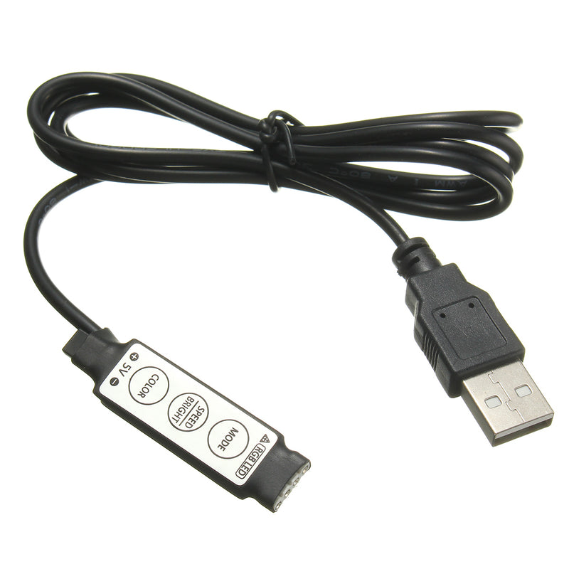 Non-waterproof USB DC5V SMD5050 RGB LED Tape TV Background Strip Light with Remote Controller