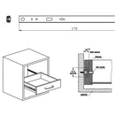 2Pcs 100LB Locking Drawer Slides Runners Lengths 8 -16 Inch Ball Bearing Fridge