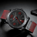 CURREN 8327 Casual Style Date Display Men Wristwatch Leather Band Quartz Watch