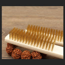 MYTEC Square Copper Wire Brush with Wooden Handle Cleaning Soft Soft Multifunctional File Sawdust Cleaning Brush Derusting Tool