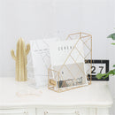 Nordic Ins Simple Wrought Iron Desktop Books Organizer Storage Rack Bookshelf Documents Magazine Storage Box File Holder Office Racks