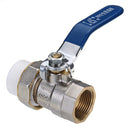 TMOK 1/2" 3/4" 1" Brass Internal Thread Manual PPR Ball Valve Nickel Handle 1.6Mpa