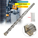 5/6/8/10mm x 11cm Concrete Drill Bit Double SDS Plus Slot Masonry Hammer Head Tool