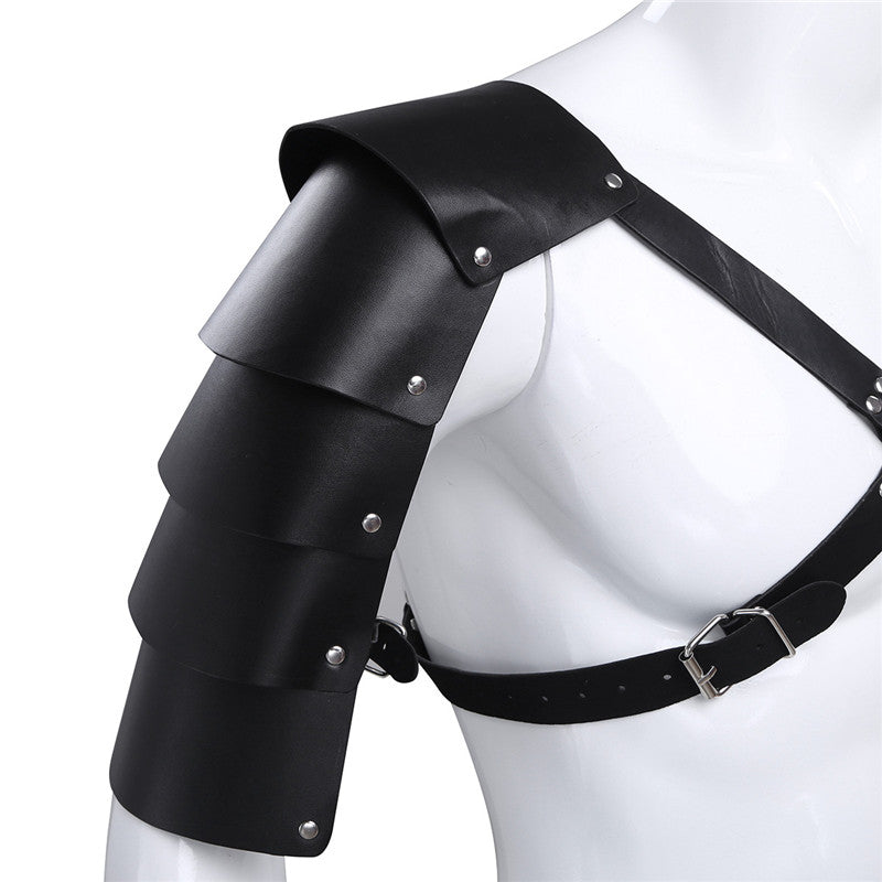 Tactical Leather Vest Adjustable Body Chest Harness Men Outdoor Hunting Belt Shoulder Tights
