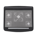 NUOXI T9 Aluminum Mesh & Plastic Portable Lightweight Notebook Laptop Cooling Pad with Aluminum Panel and Five Cooling Fans