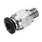 TEVO 5PCS 4.3mm Bore Pneumatic Connectors PC4-M6 Fit 4mm PTFE Tube Connector Coupling Feed Inlet