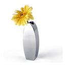 Stainless Steel Oval Flower Vase Office Decor Kitchen Home Table Ornament Gift