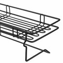Hanging Rail Rack Storage Stand Kitchen Iron Wall Mounted Tidy Hook Black Baskets