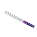 Drillpro 1-4mm HRC60 4 Flutes Milling Cutter Blue NACO Coated End Mill Cutter CNC Tool for Stainless Steel