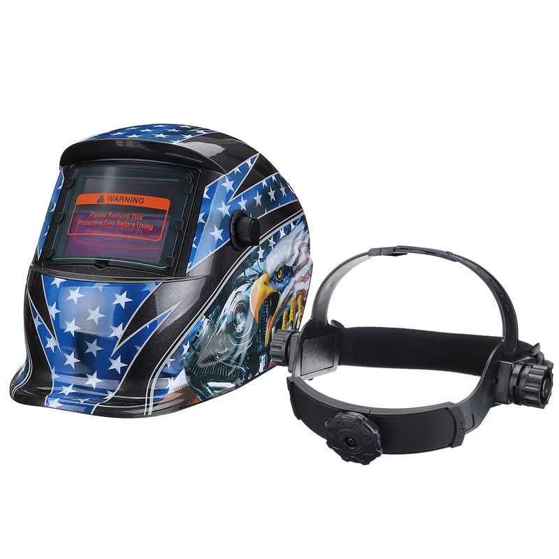 Solar Power Automatic Dimming Welding Helmet Welding Mask + Head Band