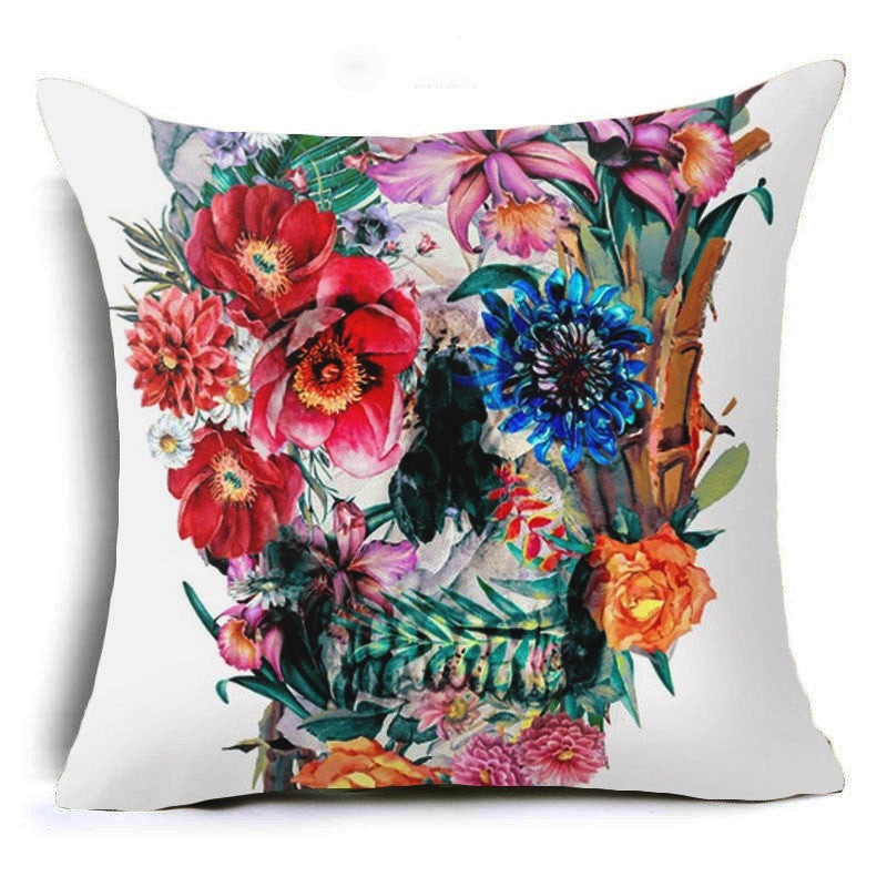 Honana 45x45cm Home Decoration Oil Painting Animals and Skull 6 Optional Patterns Pillow Case