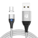 FLOVEME 3A Type C LED Magnetic Braided Fast Charging Data Cable 1M For Smartphone iPad Pro Tablet