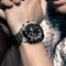 SKMEI 1306 Sports Style Chronograph Stainless Steel Dual Digital Watch Men Wrist Watch