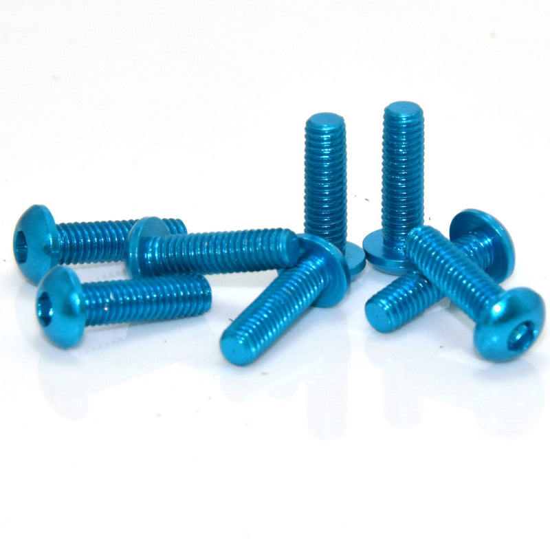 Suleve M3AH13 10Pcs M316mm Hex Socket Screws Round Head Cap Screw 7075 Aluminum Alloy