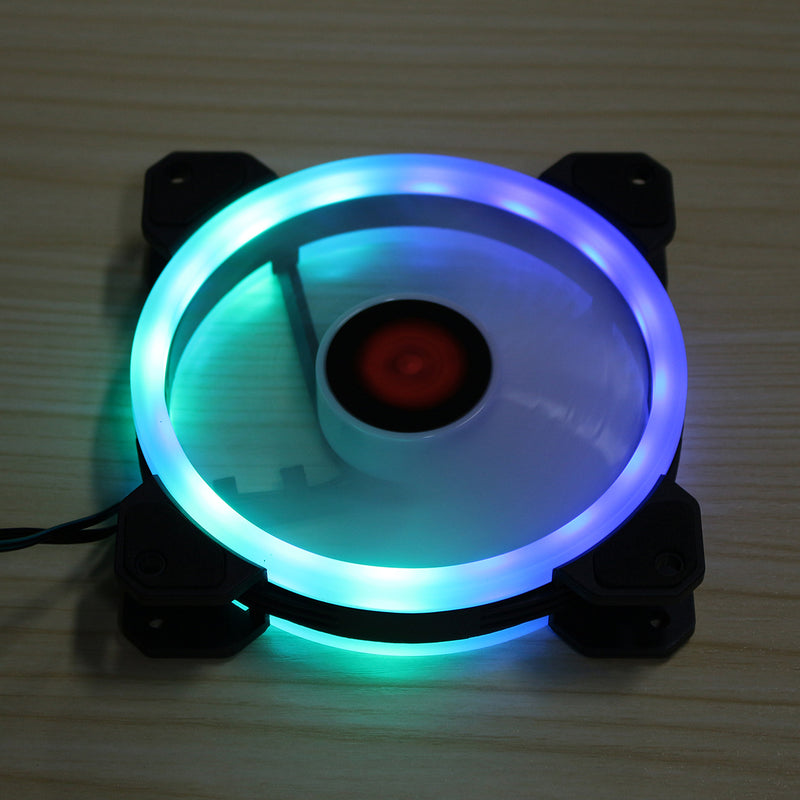 Coolmoon 1PCS 120mm Adjustable RGB LED Light Computer PC Case Cooling Fan