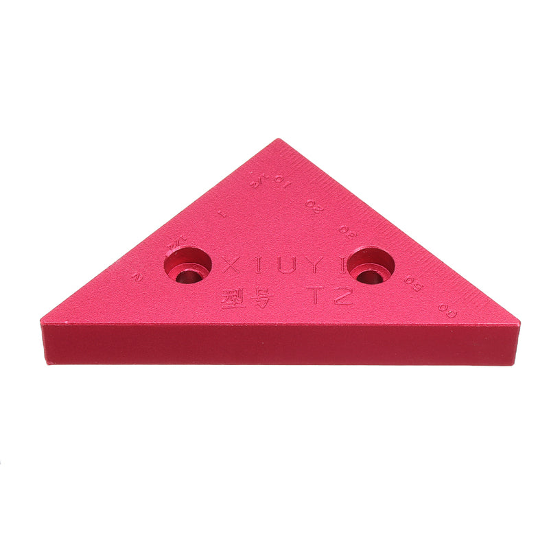 T2 Aluminum Alloy 90 Degrees Height Triangle Ruler Woodworking Metric and Inch Triangular Clamping Ruler Measuring Ruler