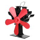 5 Blades Aluminum Fireplace Fan 1400rpm Quiet Heat Powered Stove Fan Eco-Friendly Heat Circulation