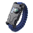 IPRee 8 In 1 Outdoor SOS Survival Bracelet LED Light Compass Whistle Multifunction Tool Kits