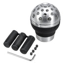 Universal Manual Gear Shifter Shift Knob with Red/Blue LED Flashing Star Light with 3 Adapters