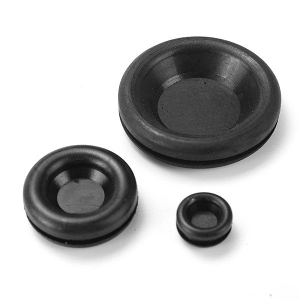 125Pcs Black Rubber Grommet Seals Washer O-Ring Waterproof Ring