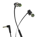 AWEI Z1 Dual Dynamic Earphone 3.5mm Wired Control Sports Deep Bass Stereo Headphone with Mic