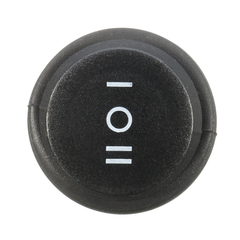 1Pcs ON/OFF/ON 3 Position SPDT Round Boat Rocker Switch 6A/250V 10A/125V AC