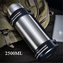 2000/2500ml Insulated Cup Outdoor Sports Thermos Drinkware Vacuum Portable Flask Kett