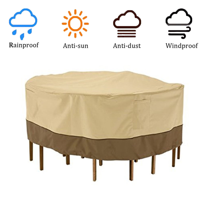 Garden Round Waterproof Table Cover Patio Outdoor Furniture Set Shelter Protection